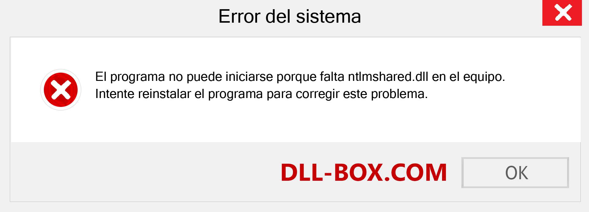 ¿Falta el archivo ntlmshared.dll ?. Descargar para Windows 7, 8, 10 - Corregir ntlmshared dll Missing Error en Windows, fotos, imágenes